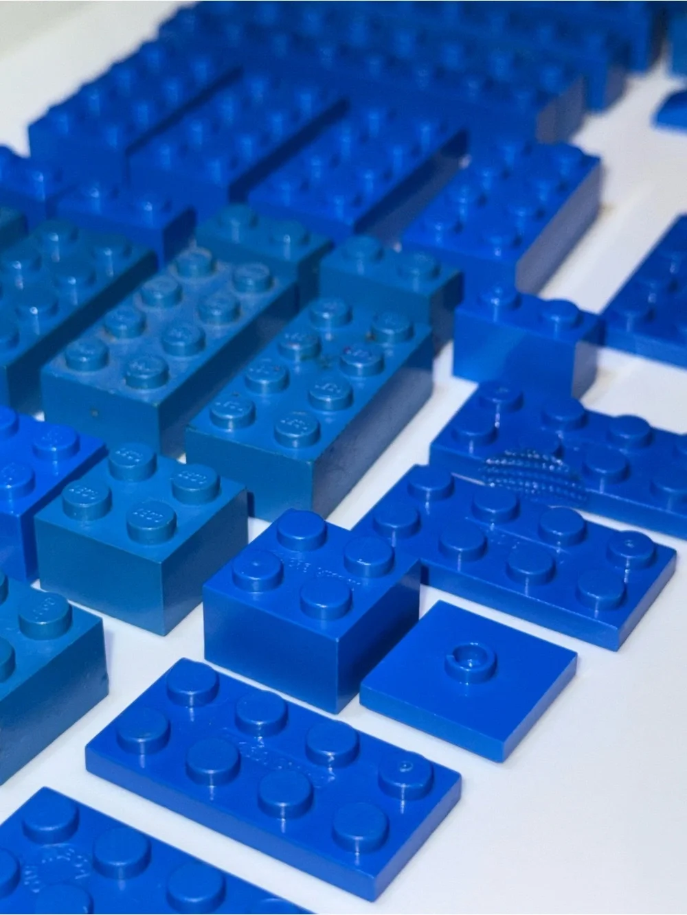LEGO blue blocks planks pieces parts blocks lot
